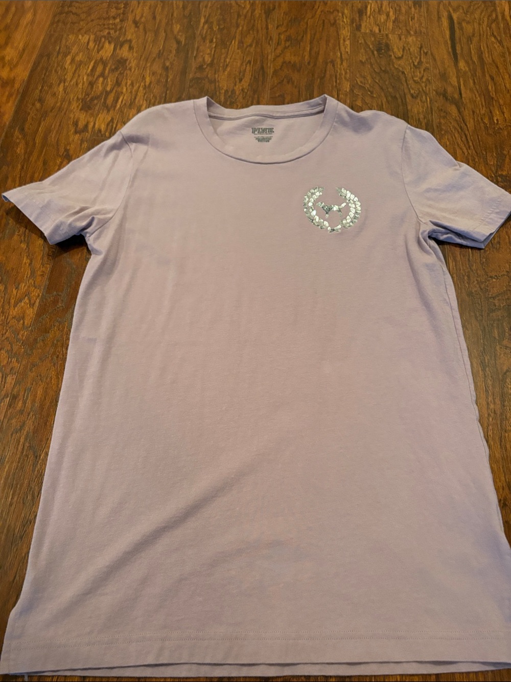 PINK Victoria's Secret sequin logo tee
